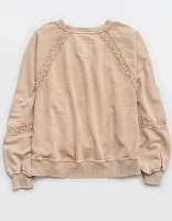 Aerie Hey Crochet Sweatshirt