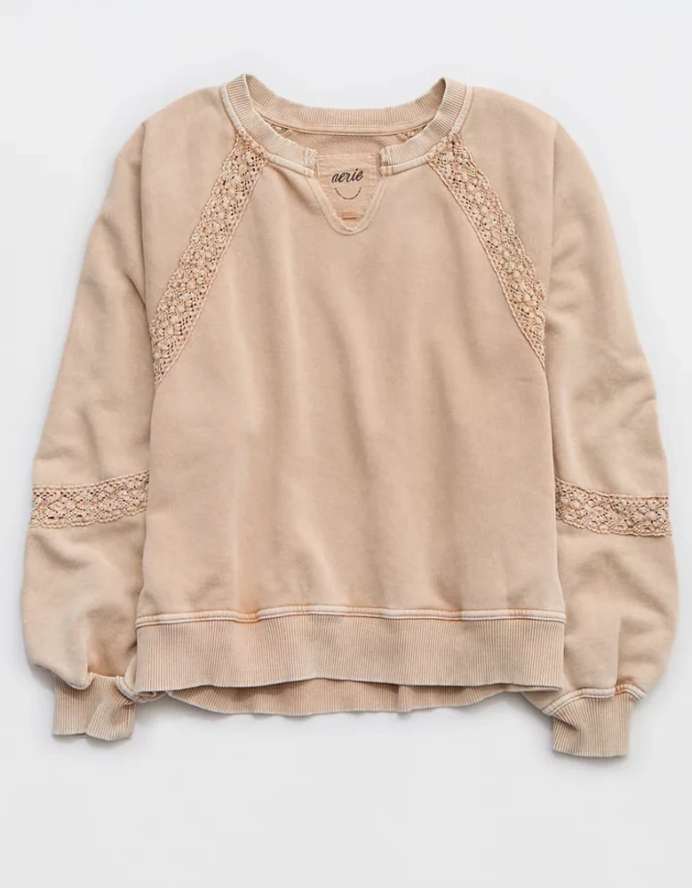 Aerie Hey Crochet Sweatshirt