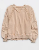 Aerie Hey Crochet Sweatshirt