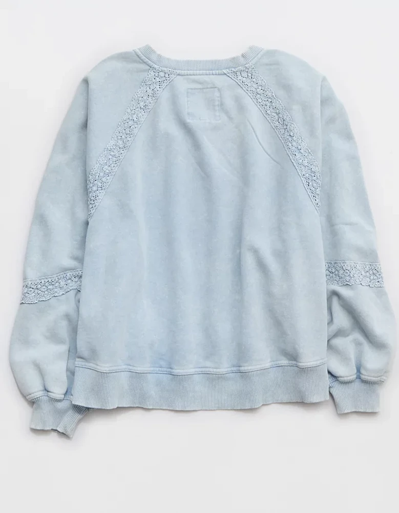 Aerie Hey Crochet Sweatshirt