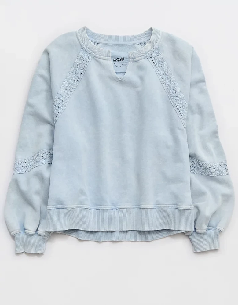 Aerie Hey Crochet Sweatshirt