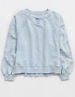 Aerie Hey Crochet Sweatshirt