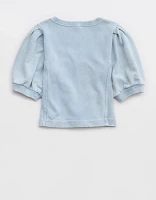 Aerie Seams Right Short Sleeve Sweatshirt