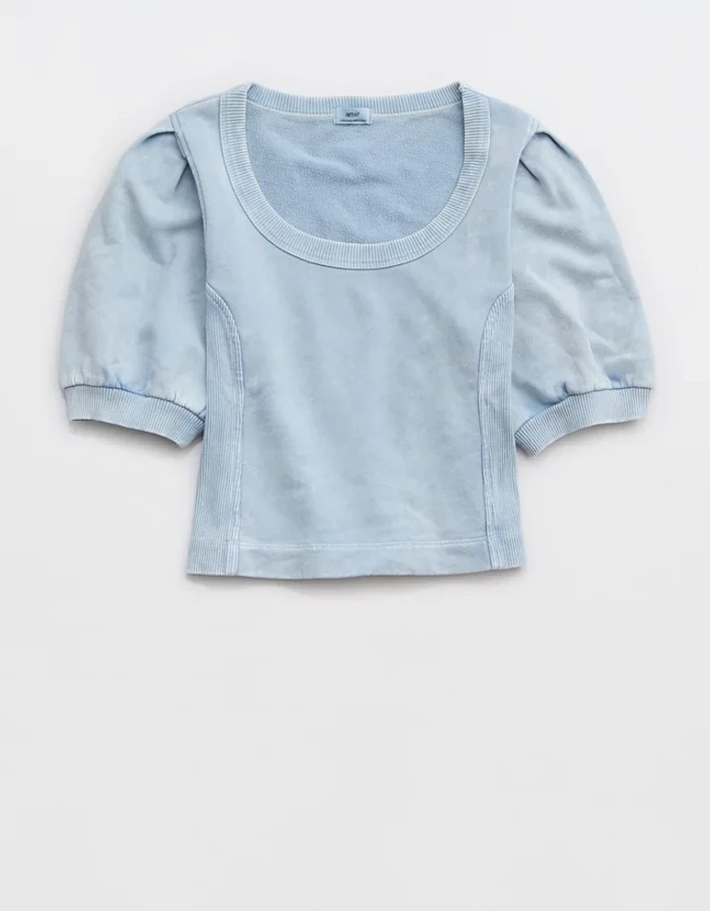 Aerie Seams Right Short Sleeve Sweatshirt