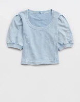 Aerie Seams Right Short Sleeve Sweatshirt
