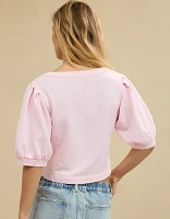 Aerie Seams Right Short Sleeve Sweatshirt