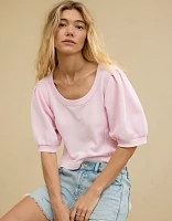 Aerie Seams Right Short Sleeve Sweatshirt