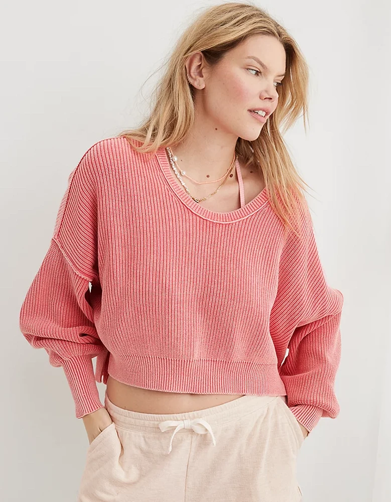 Aerie Beyond Cropped Sweater