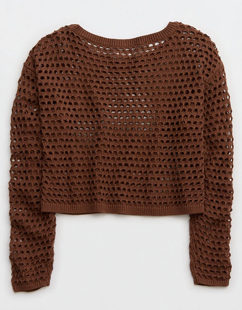 Aerie Crochet Vacay Sweater