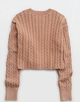 Aerie Mini Cable Cropped Sweater