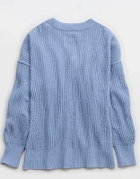 Aerie Beyond Chenille V-Neck Sweater