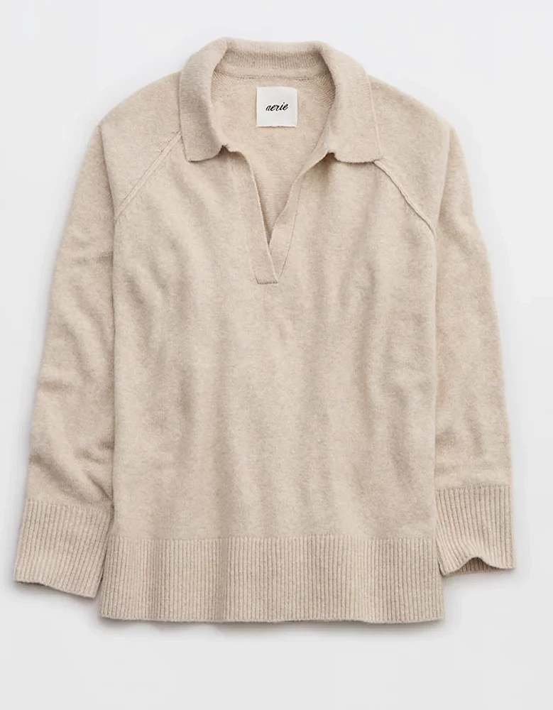 Aerie unREAL Polo Sweater