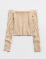 Aerie Late Night Cold Shoulder Sweater