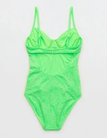 Aerie Lace Underwire One Piece Swimsuit