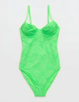 Aerie Lace Underwire One Piece Swimsuit