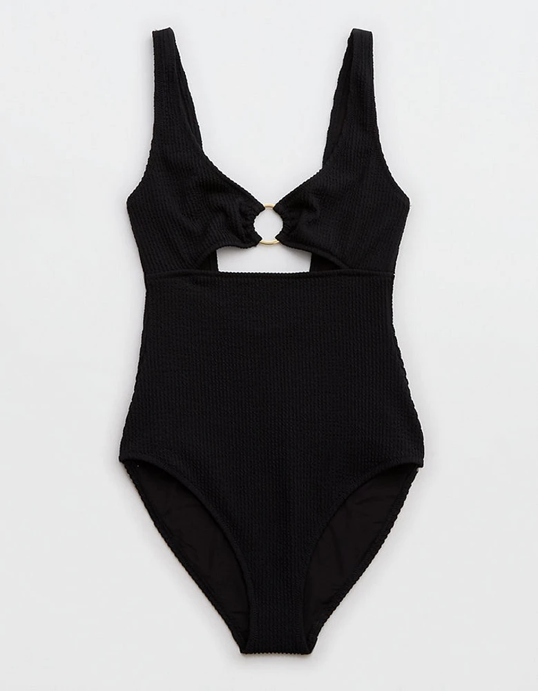 Aerie Crinkle Ring Full Coverage One Piece Swimsuit