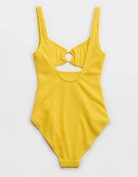 Aerie Crinkle Ring Full Coverage One Piece Swimsuit