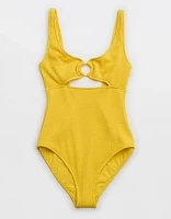 Aerie Crinkle Ring Full Coverage One Piece Swimsuit