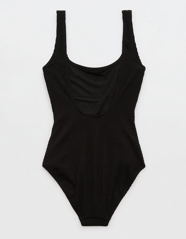 Aerie Crinkle Scoop Full Coverage One Piece Swimsuit