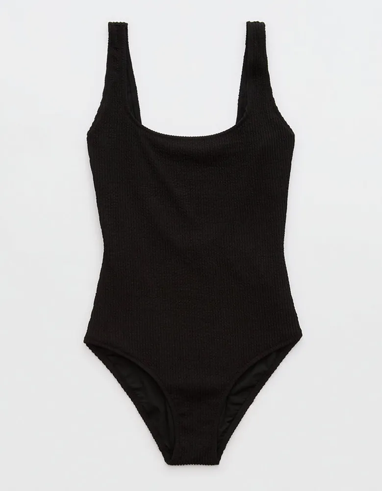 Aerie Crinkle Scoop Full Coverage One Piece Swimsuit