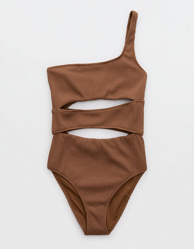 Aerie Crinkle Full Coverage One Piece Swimsuit