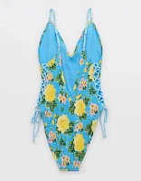 Aerie Smocked Plunge One Piece