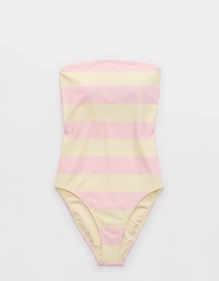 Aerie The Wavemaker One Piece Striped Swimsuit