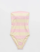 Aerie The Wavemaker One Piece Striped Swimsuit