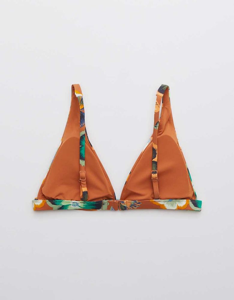 Aerie Printed Plunge Bikini Top