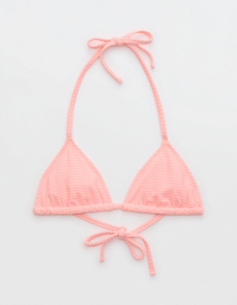 Aerie Terry String Triangle Bikini Top