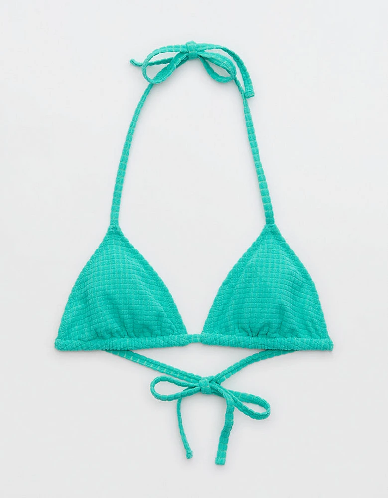 Aerie Terry String Triangle Bikini Top