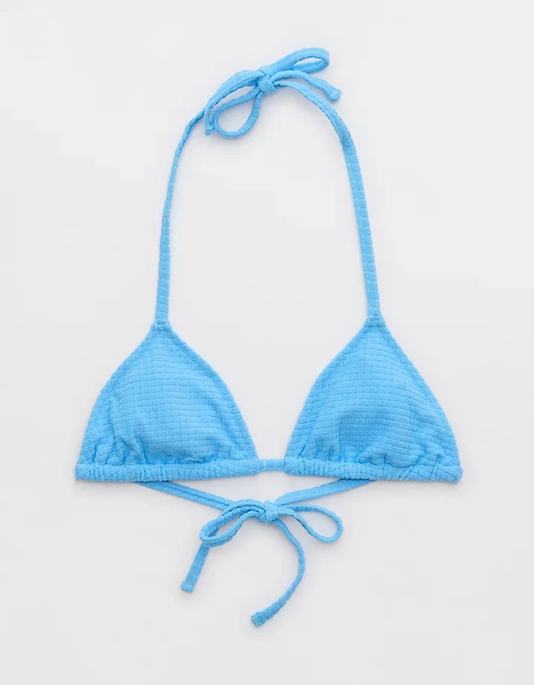 Aerie Terry String Triangle Bikini Top