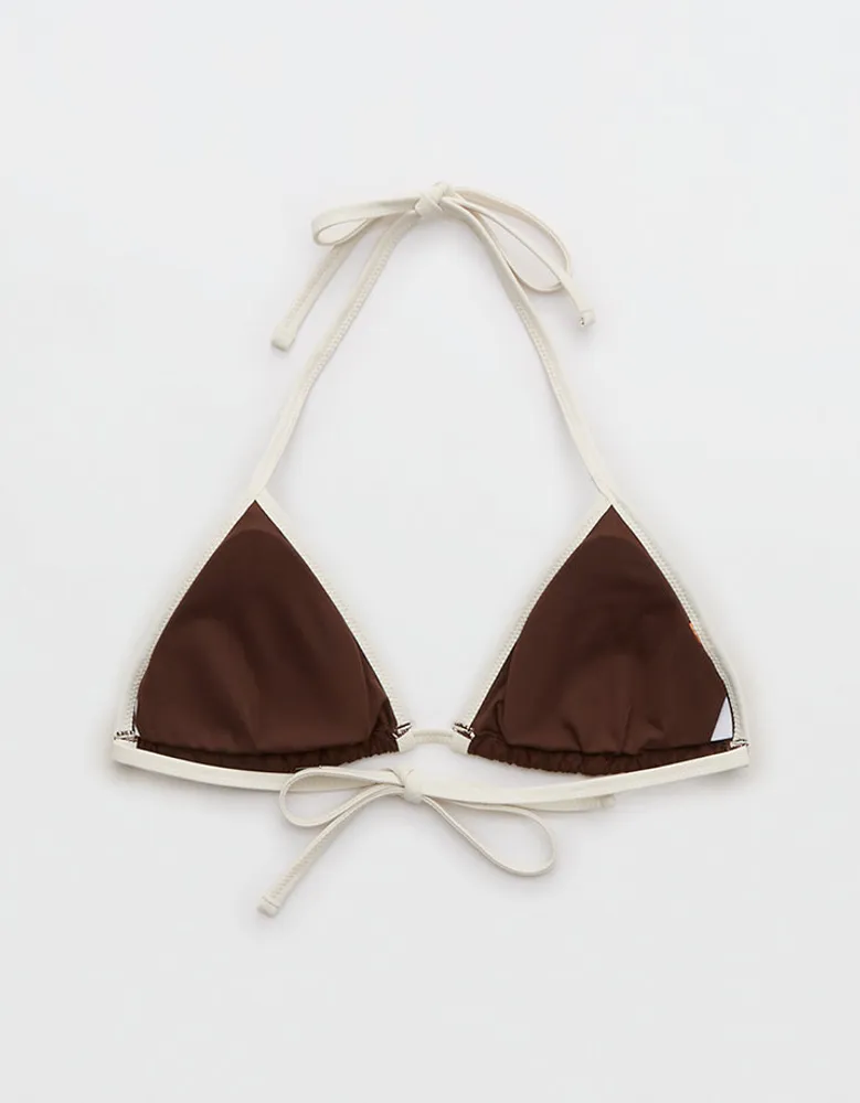Aerie Sparkle Triangle Banded Bikini Top