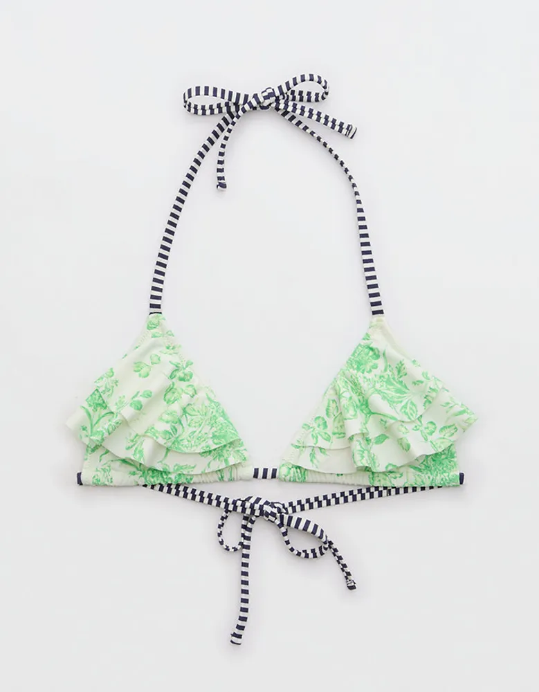 Aerie Ruffle String Triangle Bikini Top