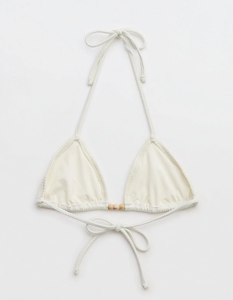 Aerie Shine Pique String Triangle Bikini Top