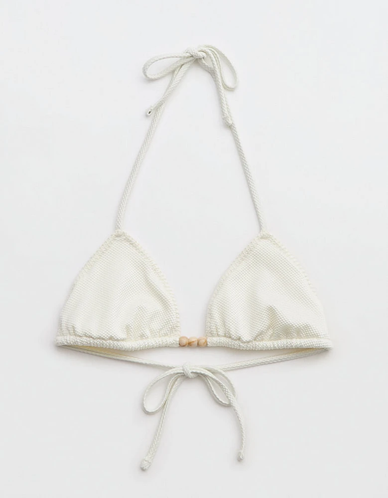 Aerie Shine Pique String Triangle Bikini Top