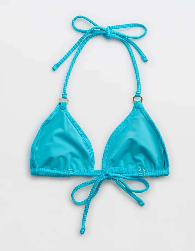 Aerie Shine Rib String Triangle Bikini Top