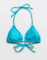 Aerie Shine Rib String Triangle Bikini Top