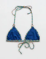 Aerie Gingham String Triangle Bikini Top