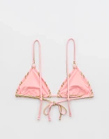 Aerie Shine Rib String Triangle Bikini Top