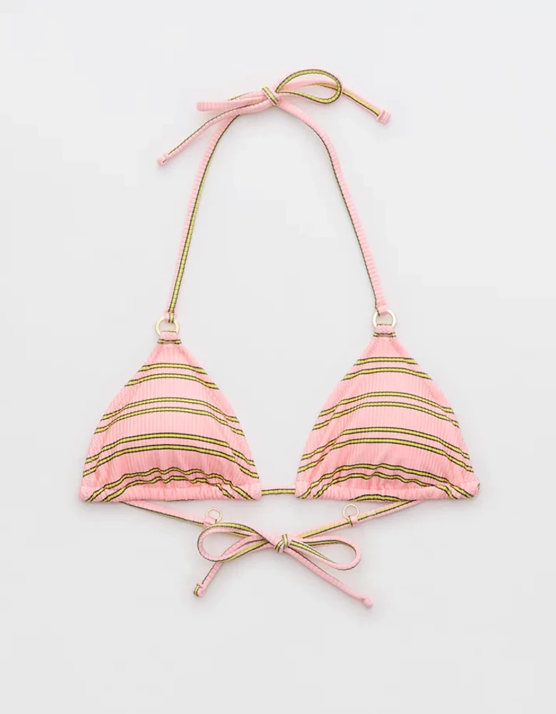 Aerie Shine Rib String Triangle Bikini Top