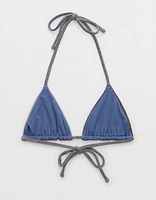 Aerie Sparkle String Triangle Bikini Top