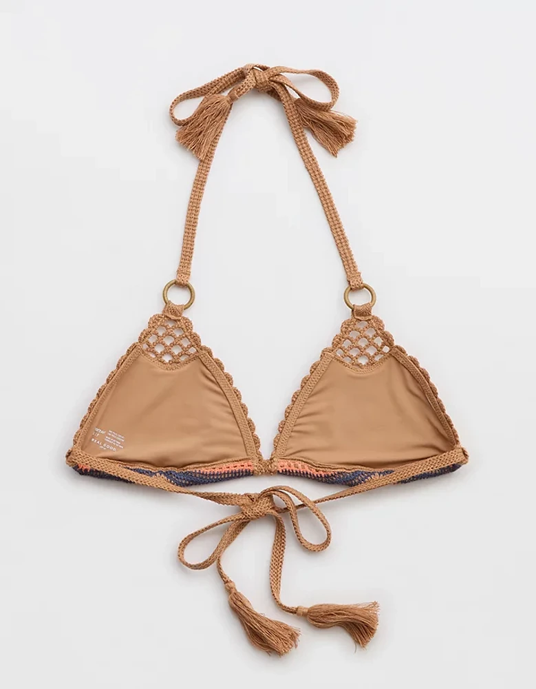 Aerie Crochet String Triangle Bikini Top