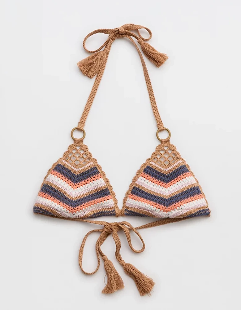 Aerie Crochet String Triangle Bikini Top