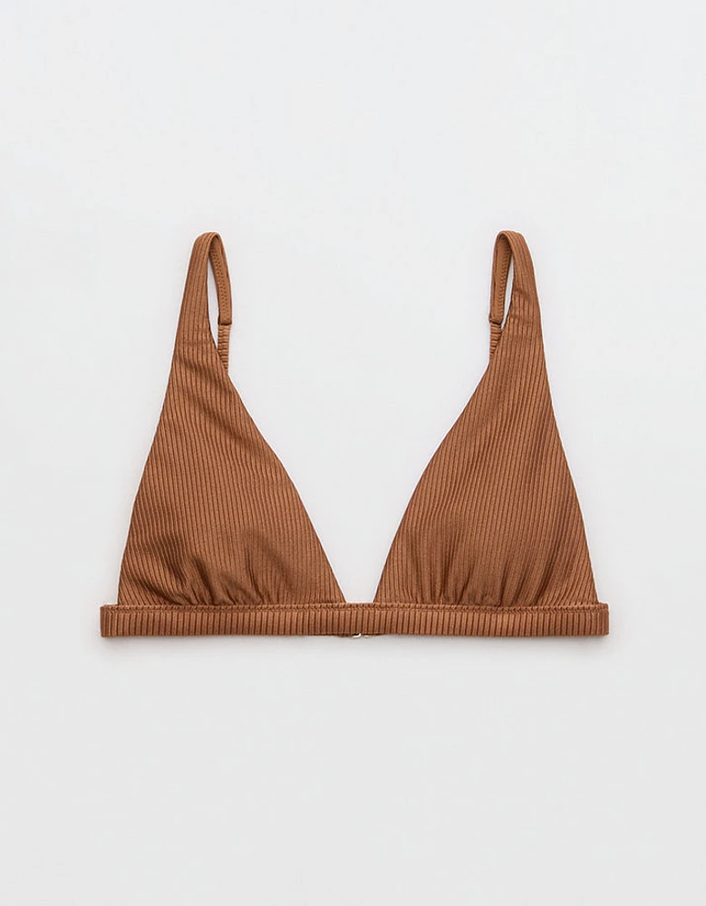 Aerie Shine Rib Plunge Bikini Top