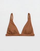 Aerie Shine Rib Plunge Bikini Top