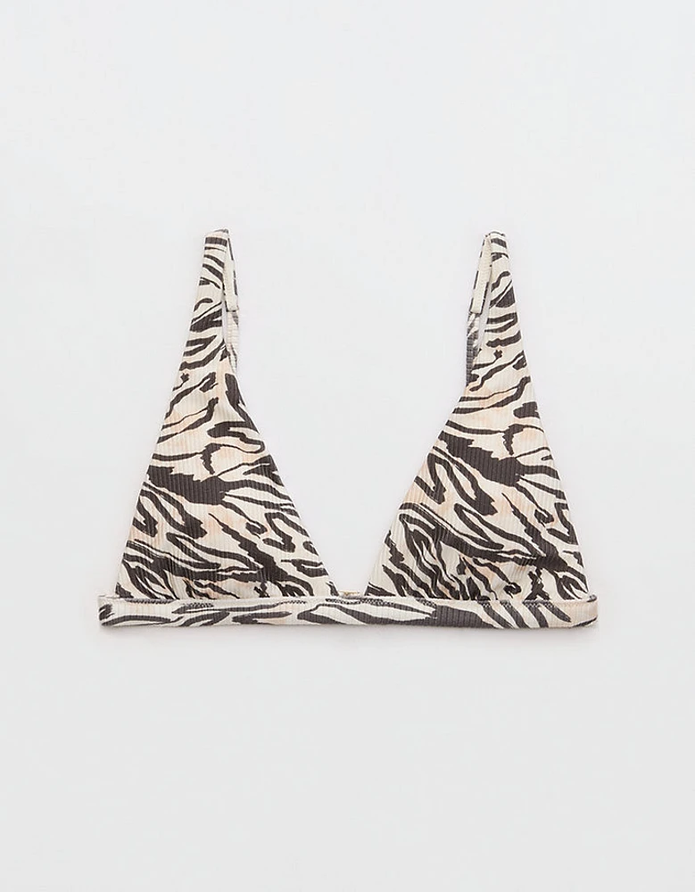 Aerie Shine Rib Plunge Bikini Top