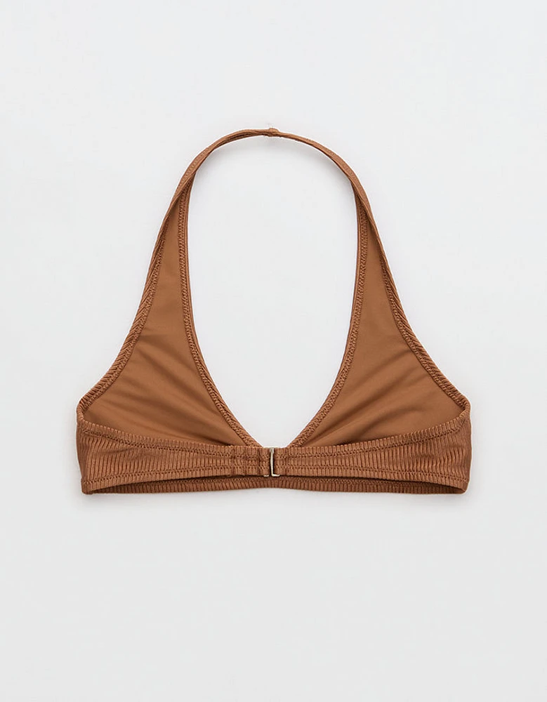 Aerie Shine Rib Halter Bikini Top