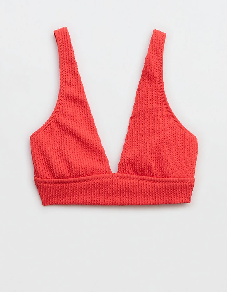 Aerie Crinkle Longline Plunge Bikini Top