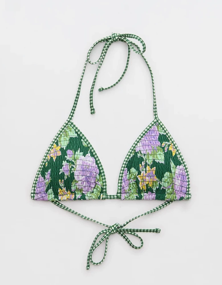 Aerie The Sun-Lover Smocked Bikini Top